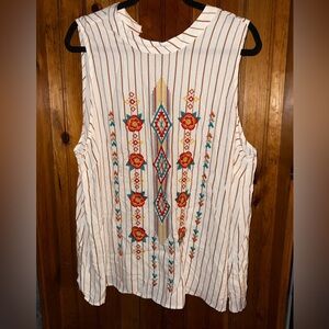 Savanna‎ Jane embroidered sleeveless top new with tags